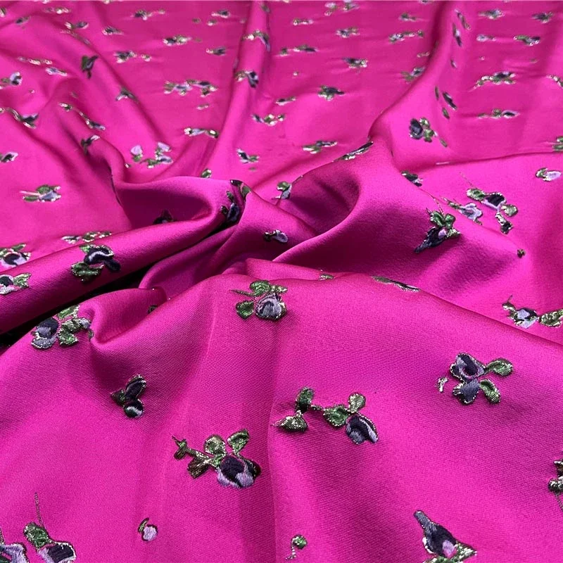Sewing Thread In Textile - Elegante gouddraad 3D reliëf jacquard brokaat