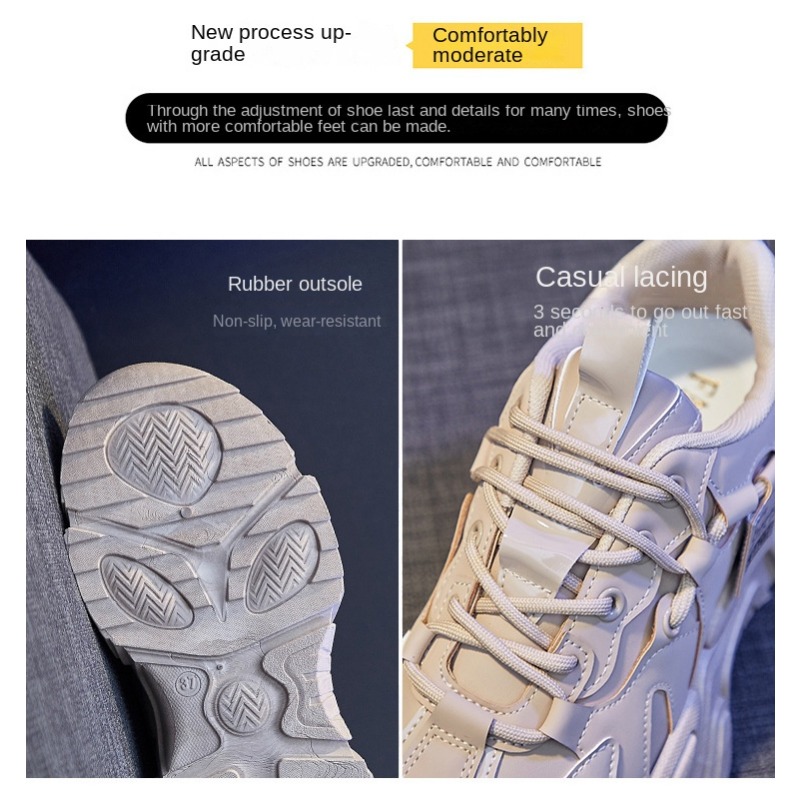 Sewing Nylon - Trendy dikkezool sneakers voor dames, lente/herfst,