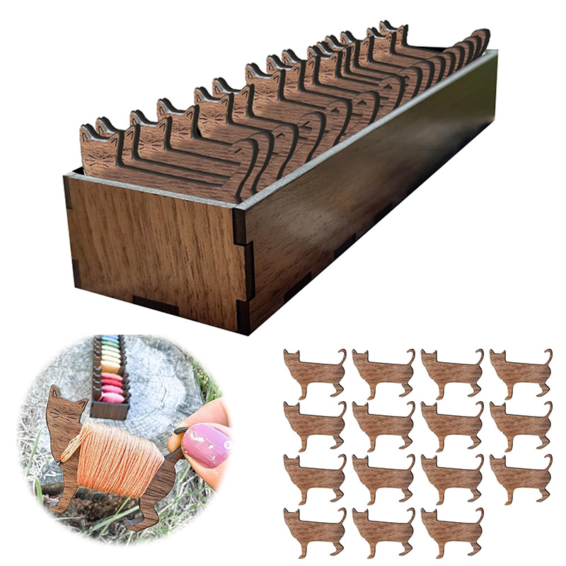 Houten Dier Schapen Kat Spoel  - Embroidery Floss Thread recensie en prijs