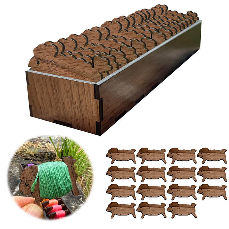 Houten Dier Schapen Kat Spoel  - Embroidery Floss Thread recensie en prijs