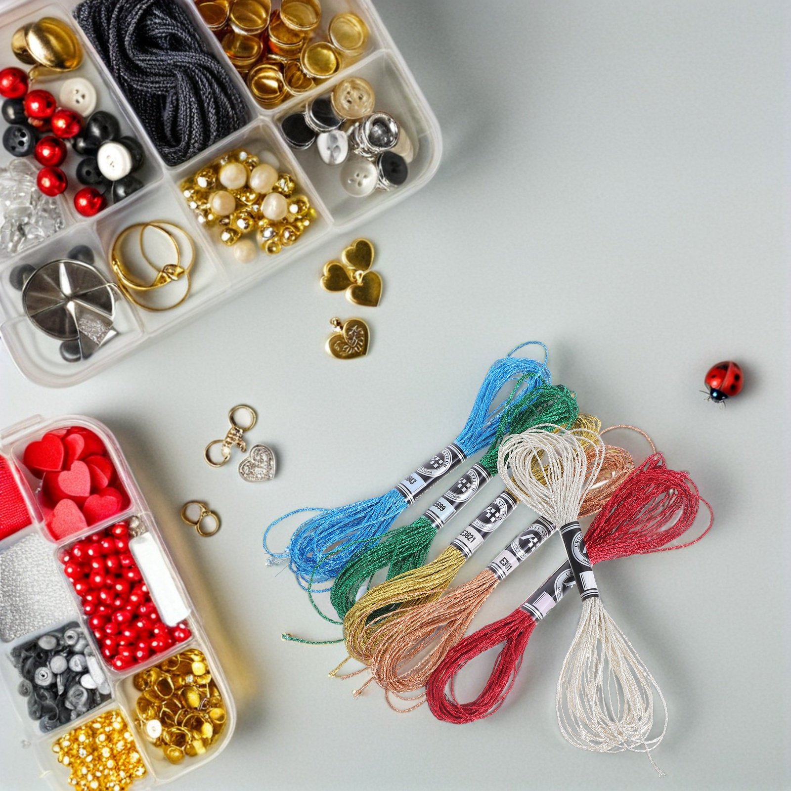 6 stuks luxe metallic borduurw - Embroidery Floss Thread recensie en prijs